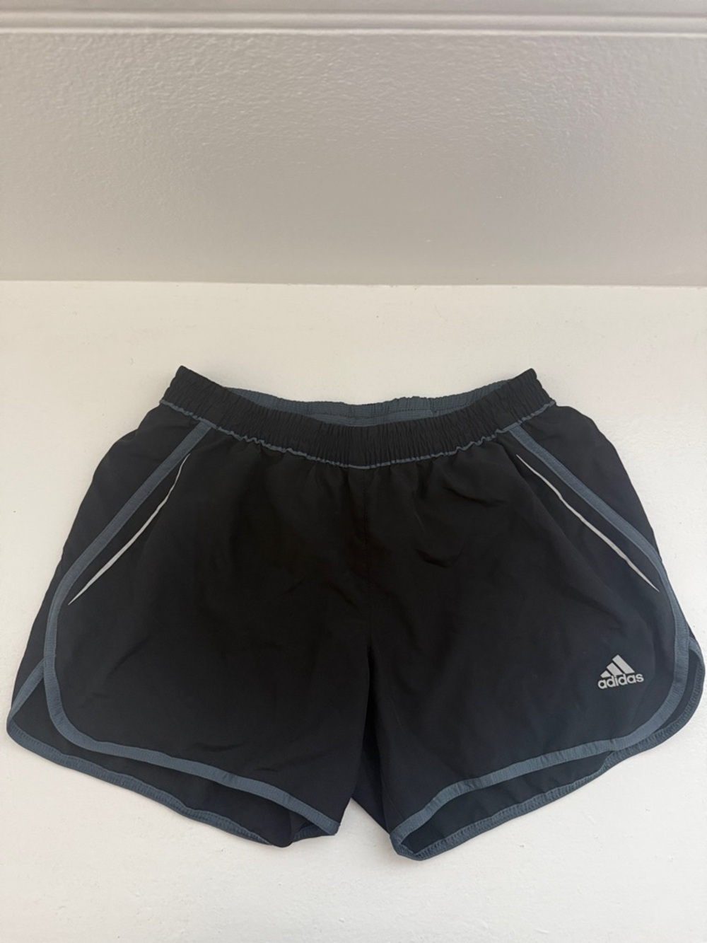 adidas Black Women's Running Shorts with Gray Trim